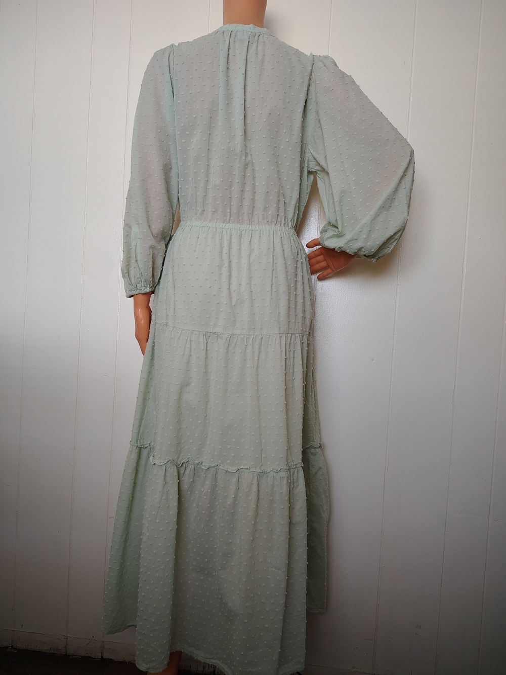 a new day Mint Tiered V-Neck Maxi Dress - Picture 6 of 14